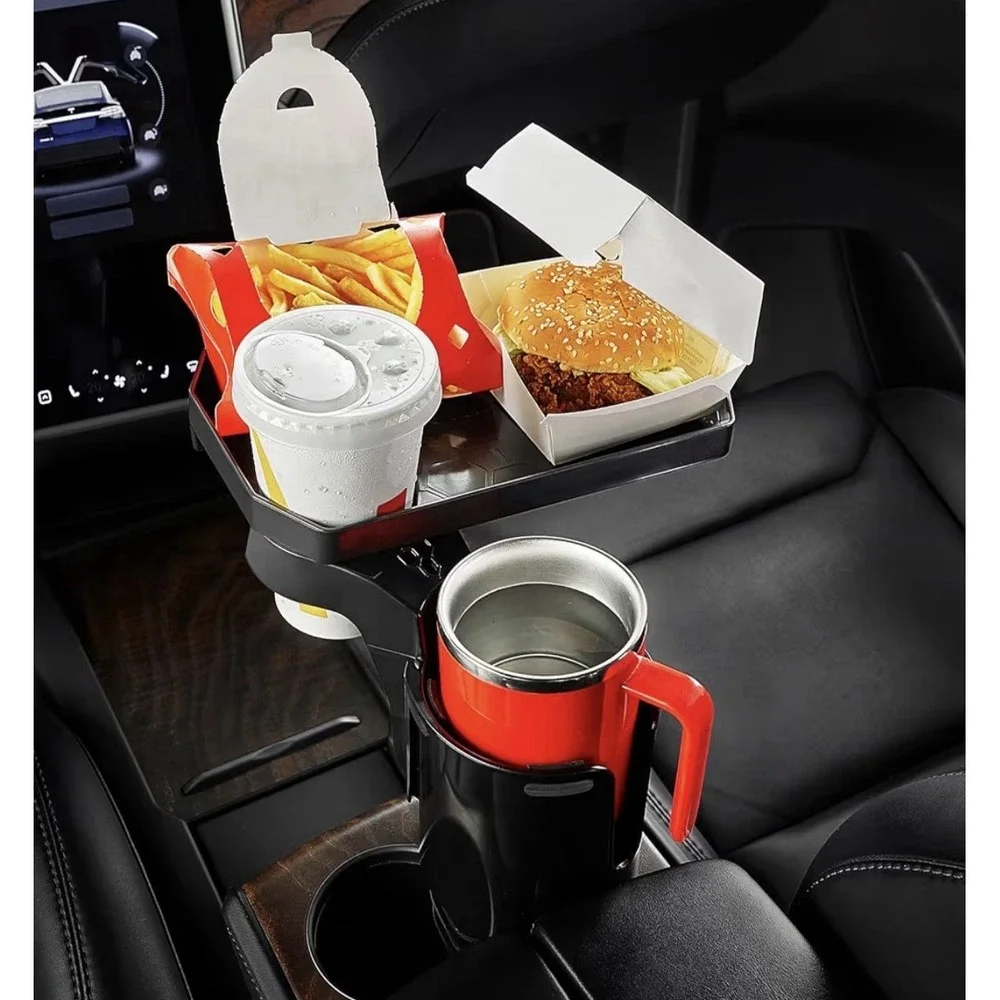 Automotive Cup Holder Expander Multi-Purpose Car Tray Drink Mount Open Box